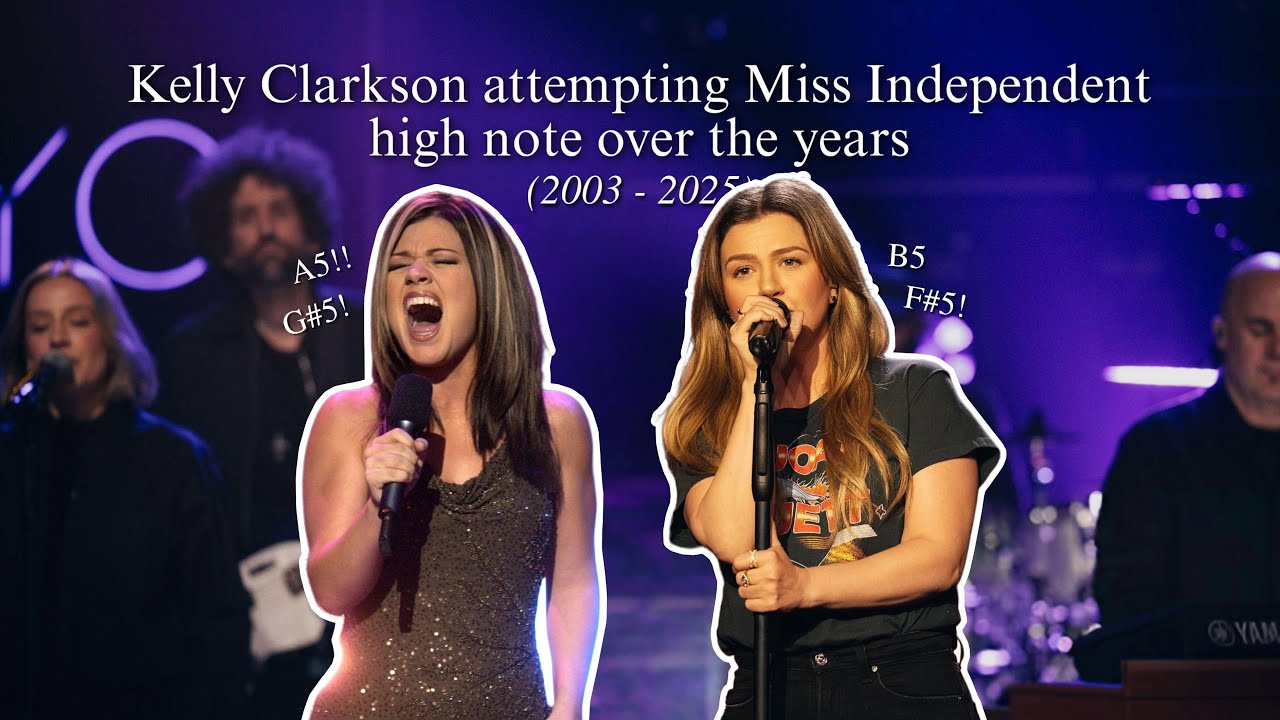 Kelly Clarkson attempting Miss Independent high note over the years (2003 - 2025)