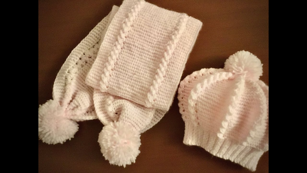 Bebek Atkı Bere Takımı - Atkının Yapımı - Knitting Baby Cap & Scarf