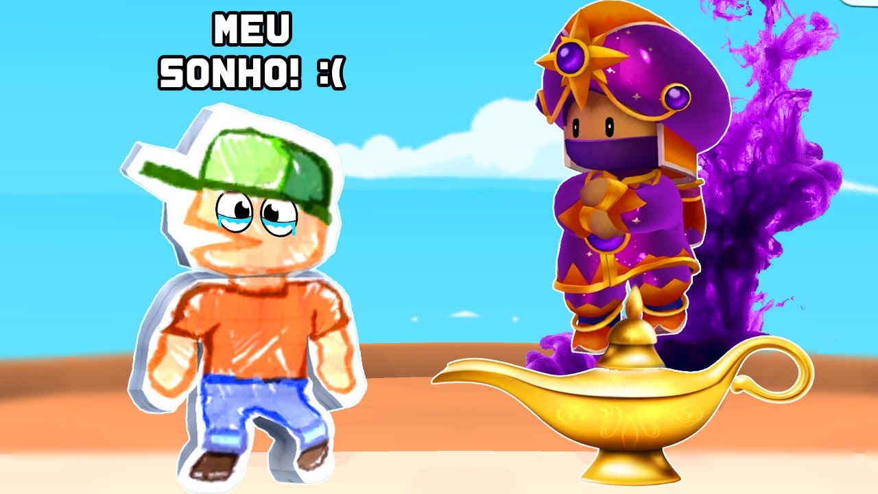 O DESENHO DE PAPEL SÓ QUERIA SER UM MENINO STUMBLE GUYS (ELE FOI HUMILHADO)