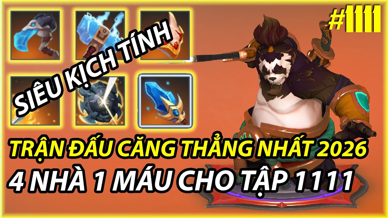 SIÊU KỊCH TÍNH , 4 NHÀ 1 MÁU NGHẸT THỞ ĐẾN GIÂY CUỐI CÙNG | AUTO CHESS MOBILE 1111