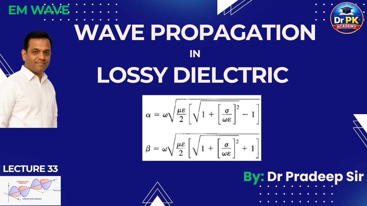 Wave Propagation in Lossy Dielectric/Conducting Medium| EMFT | Gate, ESE, University Exam| L33
