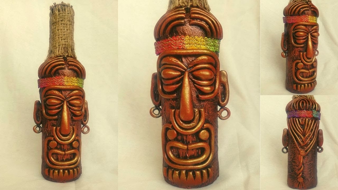 DIY Bottle Art / African Art on Bottle