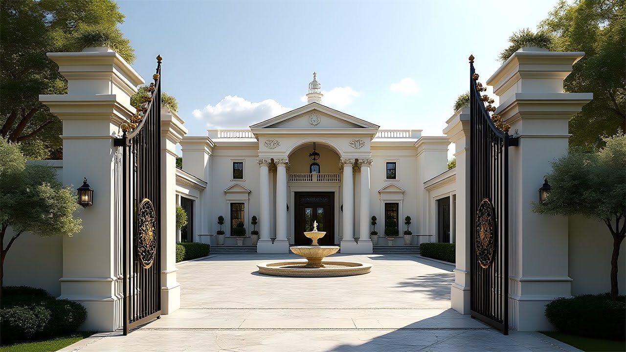 Inside A $324 Million Mansion in White and Gold