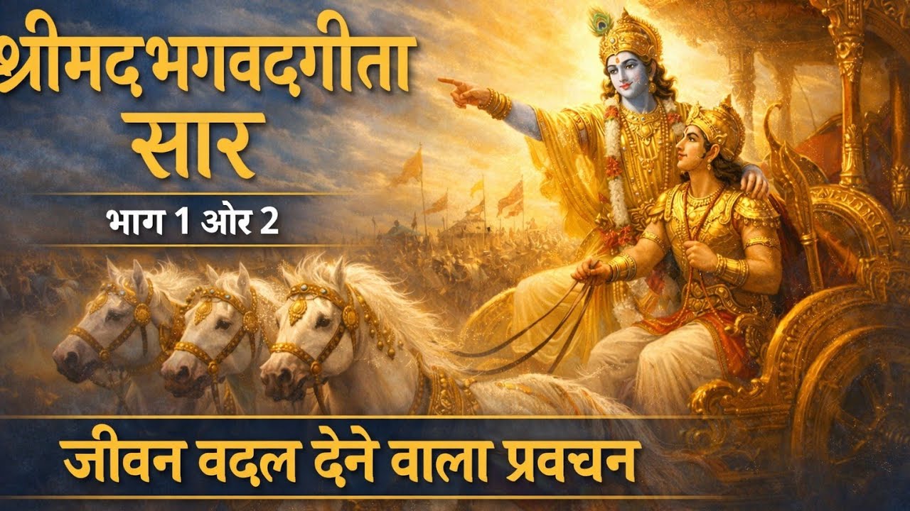 🕊️ दुख, भ्रम और समाधान | श्रीमद्भगवद्गीता भाग 1–2 | मन की लड़ाई और श्रीकृष्ण का समाधान 🙏 #gitagyan 