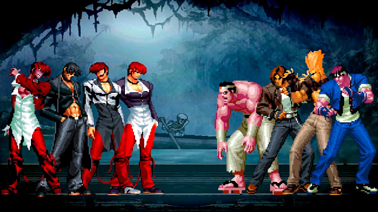 [KOF Mugen] Iori Yagami Team vs Super Hero Team