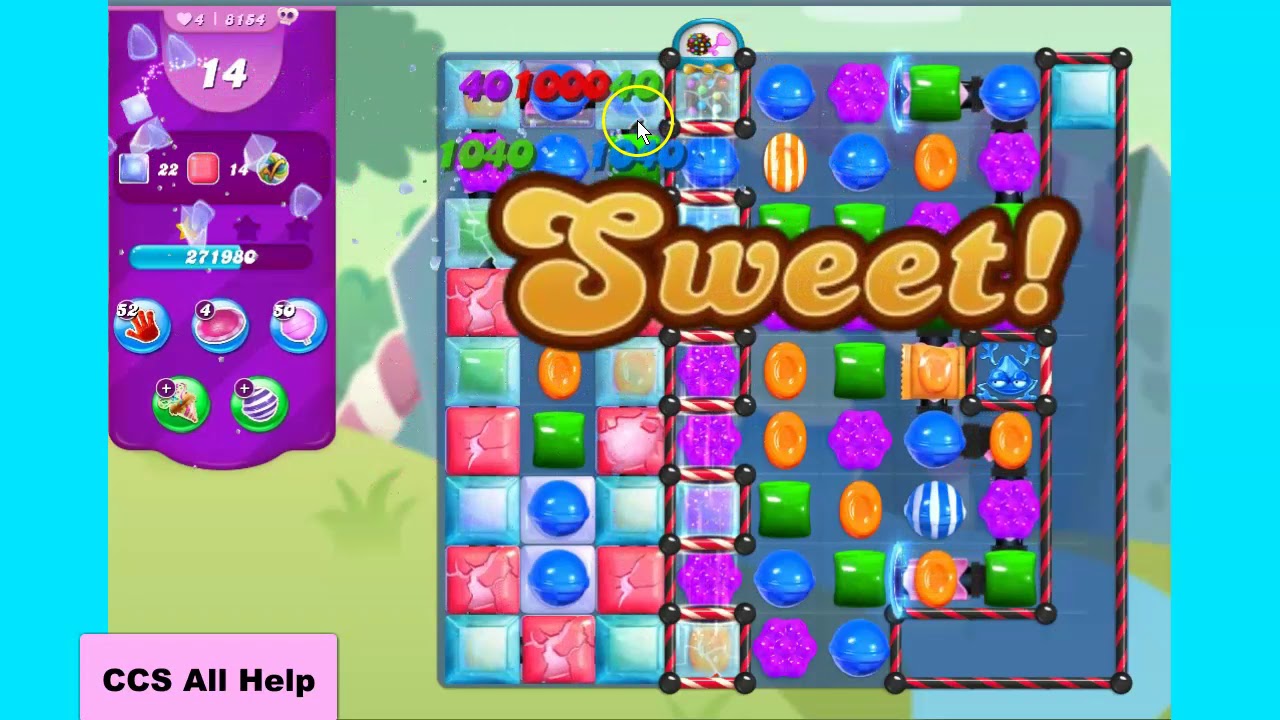 Candy Crush Saga Level 8154 NO BOOSTERS Cookie