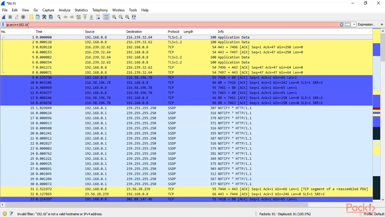 Mastering Wireshark 2.6:  Display Filters | packtpub.com