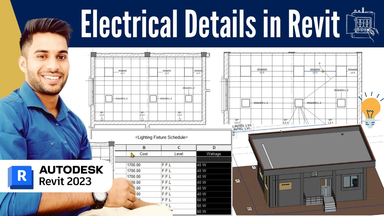 Revit Electrical For Beginners | Lighting | Wiring | Tag and Sheet Schedule