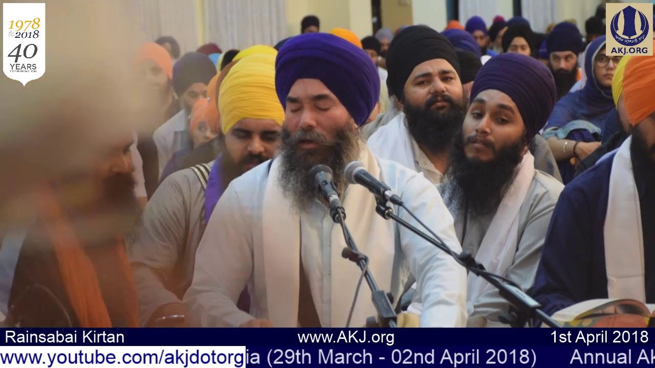 030 Melbourne 1st April 2018 - Raensabyee Keertan - Bhai Ranjit Singh Ji (Jammu)