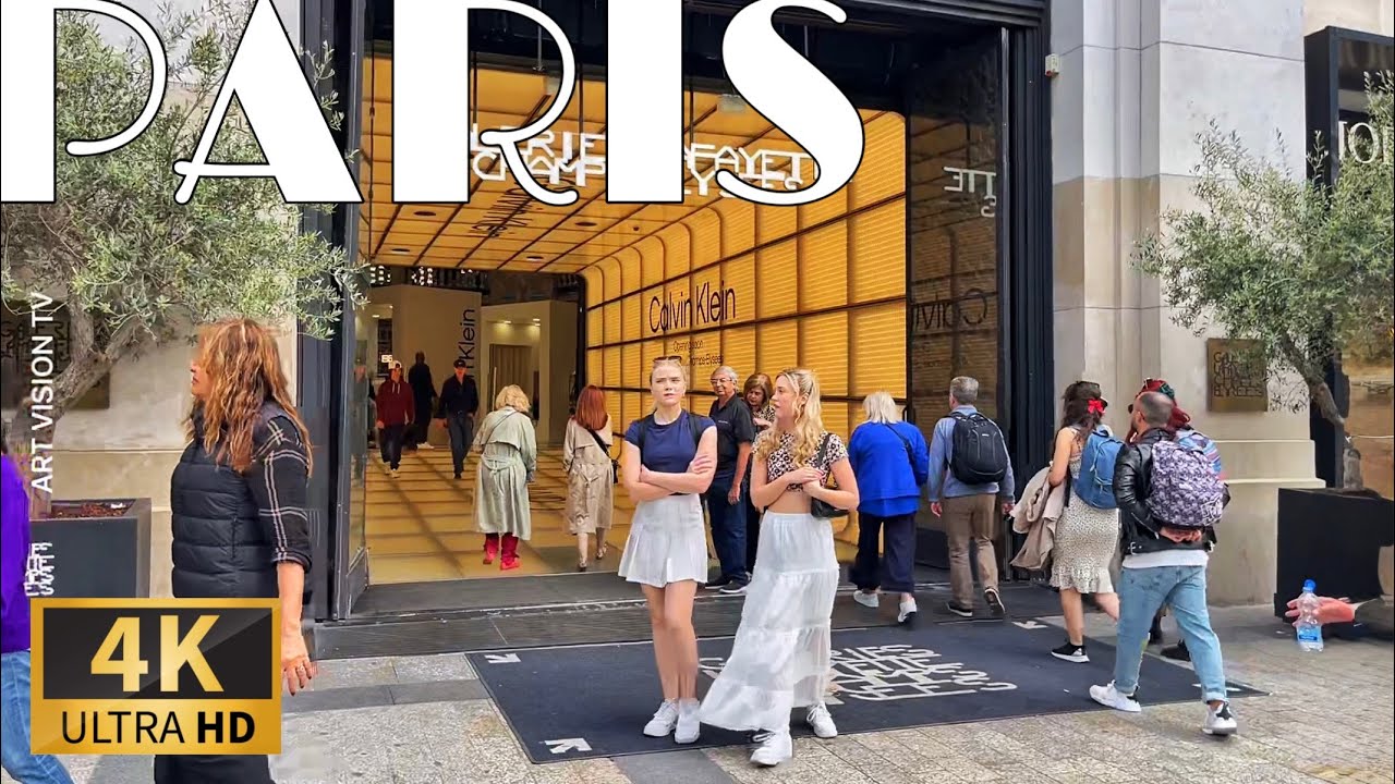[🇫🇷Paris France 4K 60FPS Walking Tour] 1Hour Champs-Élysées Walk 23/April/2025