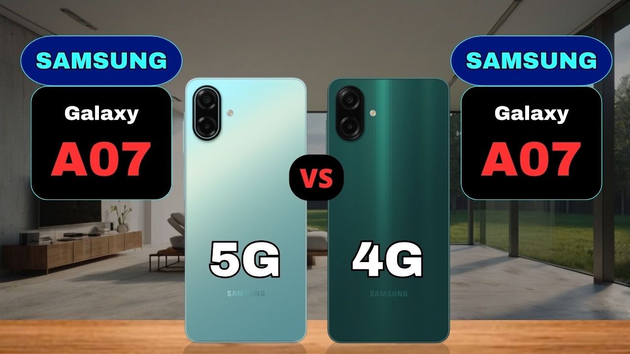 Samsung Galaxy A07 5G vs Samsung Galaxy A07 4G Comparison