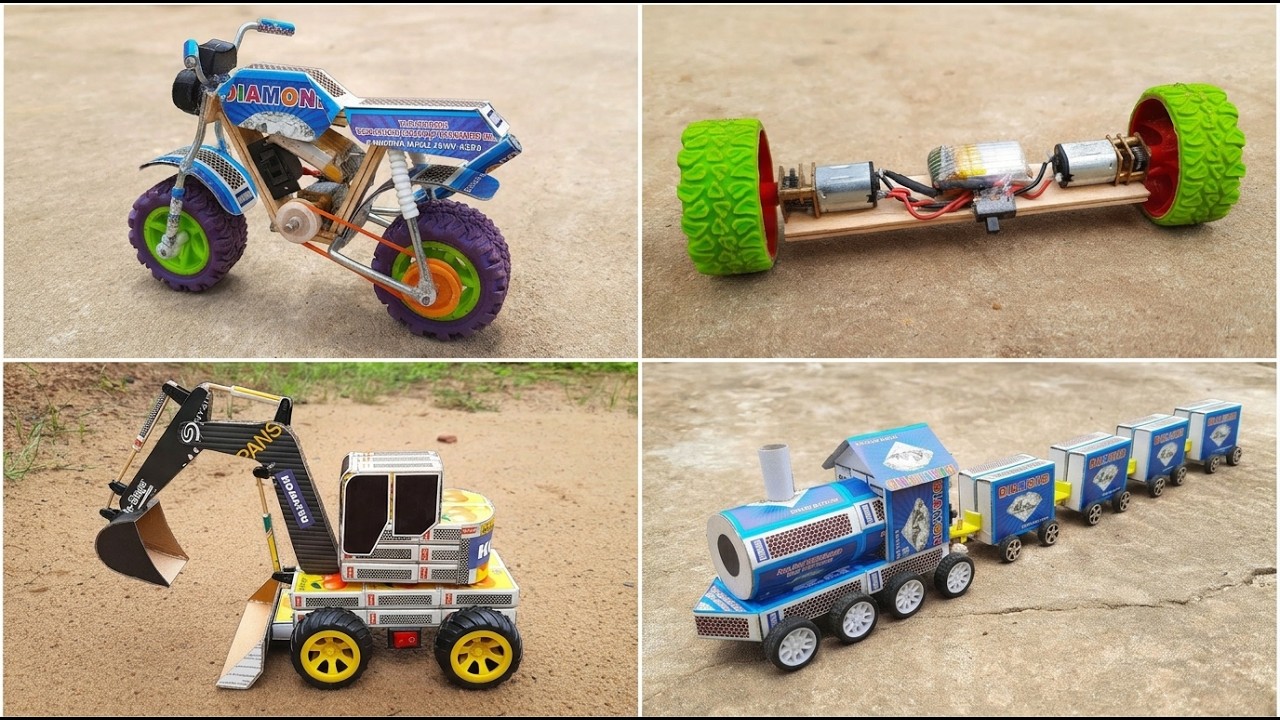 Amazing DIY Toy Vehicles Made from Recycled Materials! 🚗🚂🏍️
