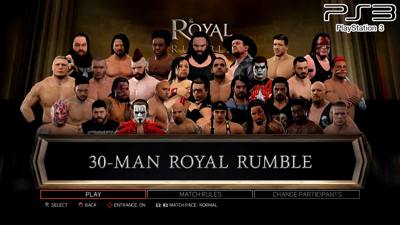 WWE 2K17 PS3 - 30-Man Royal Rumble #4 [2K][mClassic]