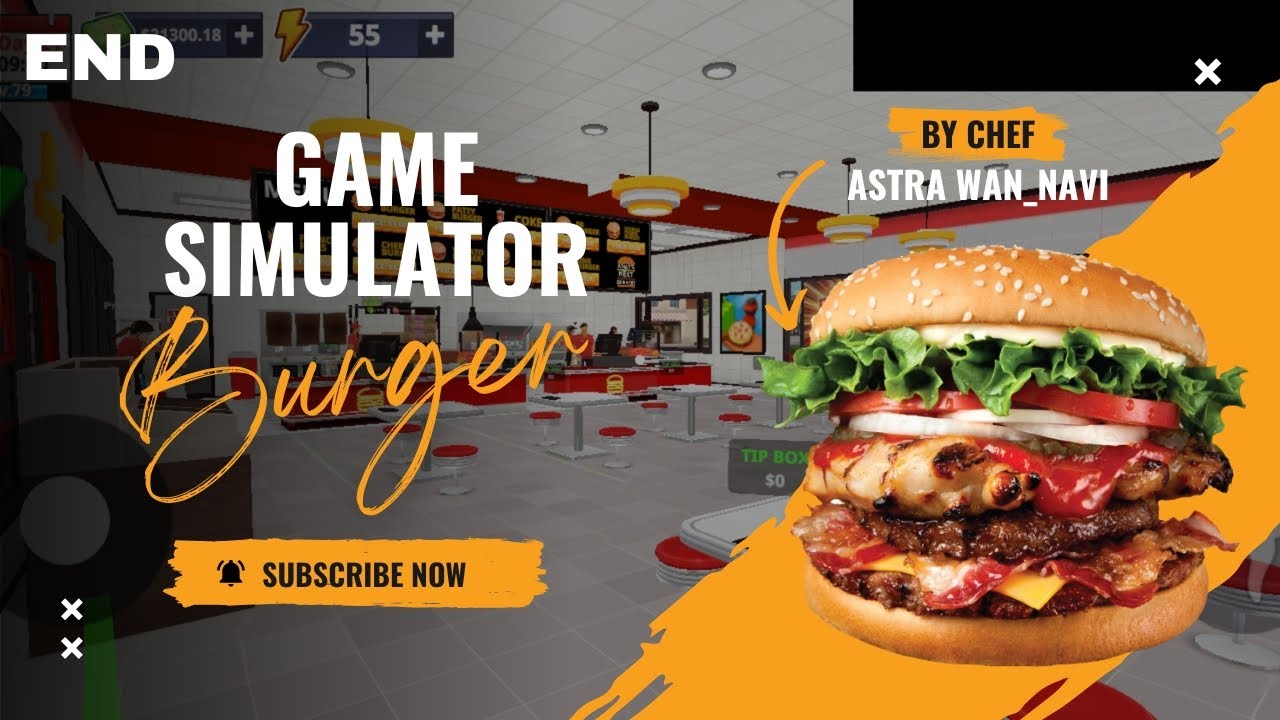 Burger Simulator | END | Full Upgrade Menu, Staff, dan Tempat