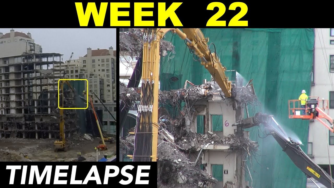 Demolition timelapse: Week 22: Demolition excavators