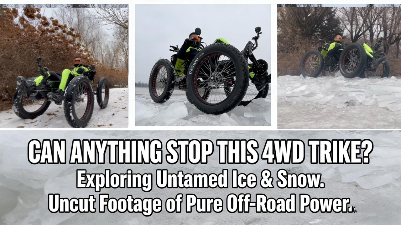 Can This 4WD Electric Recumbent Quad Conquer Pure Ice? (TrikExplor F426E Test)