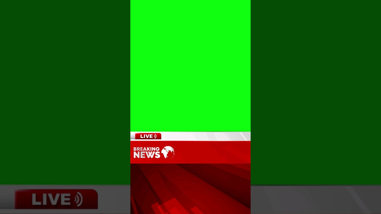 Green screen Breaking news frame 