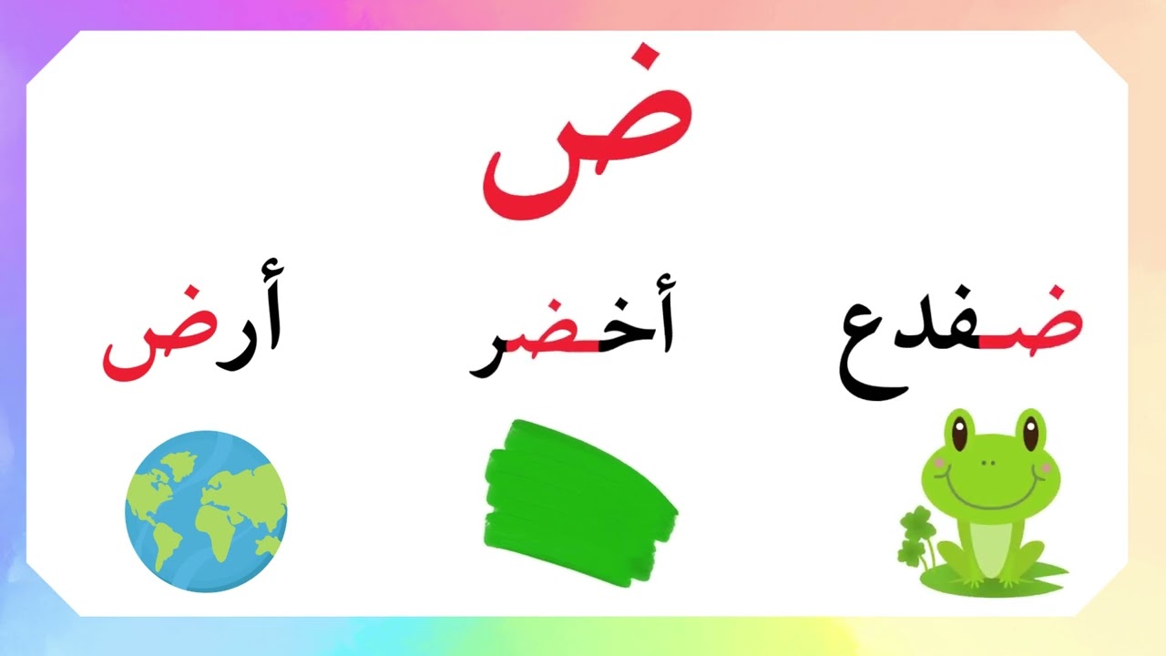 تعلم أشكال الحروف العربية (2) - في أول الكلمة و وسط الكلمة و آخر الكلمة