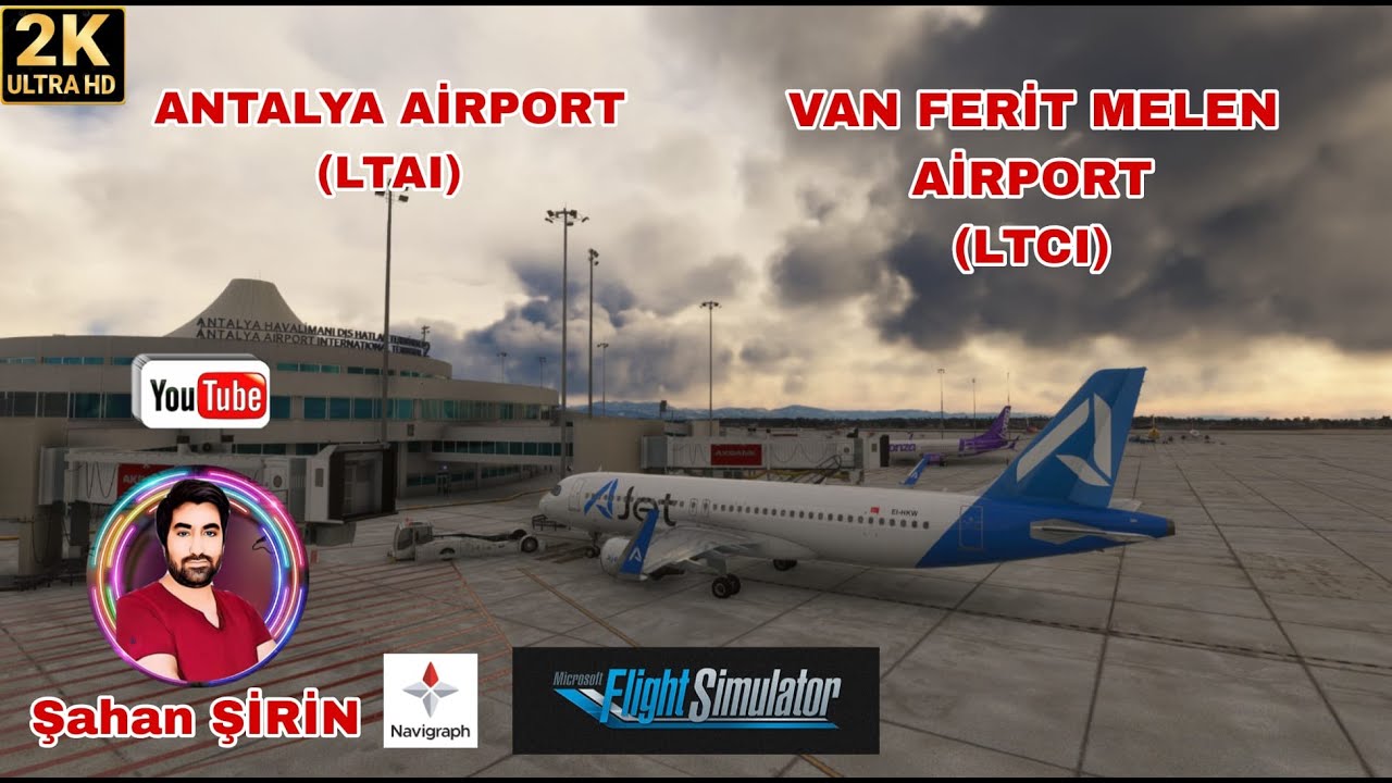 Microsoft Flight Simulator 2020 | Antalya (LTAI) ✈ Van (LTCI) ✈ Gerçek Zamanlı Uçuş ✈️LVE #msfs2020