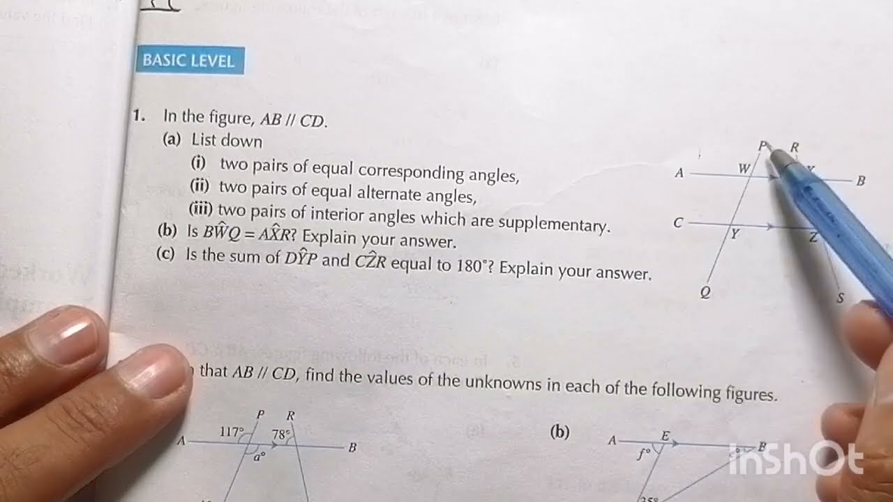 Exercise 8B Question No 1 II APS Maths 6th II New Secondary Mathematics Book 1 Basic Geometry