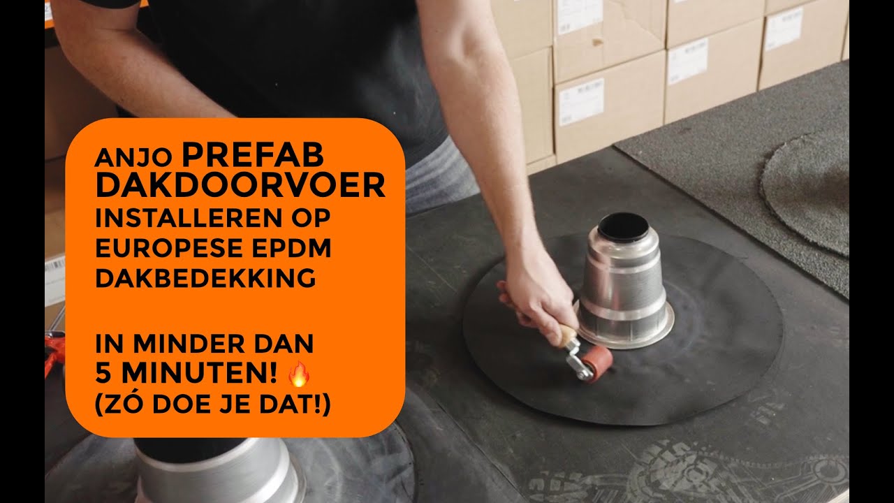 Vent-Alu Prefab Ontluchting en Kabeldoorvoer Installeren op Europese EPDM Daken | Tutorial