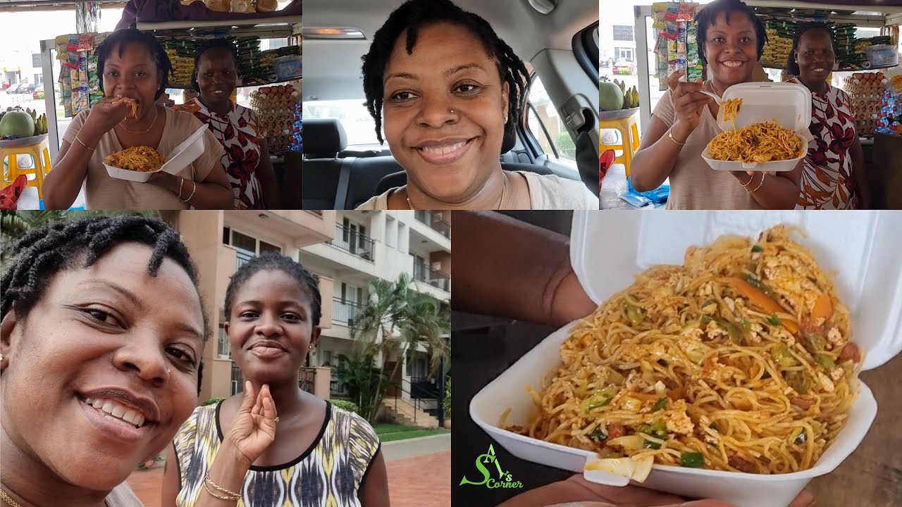 Street FOOD In Ghana - How Spaghetti Is Made On The Street Of Accra #ditl #sweetadjeley #lifeinghana