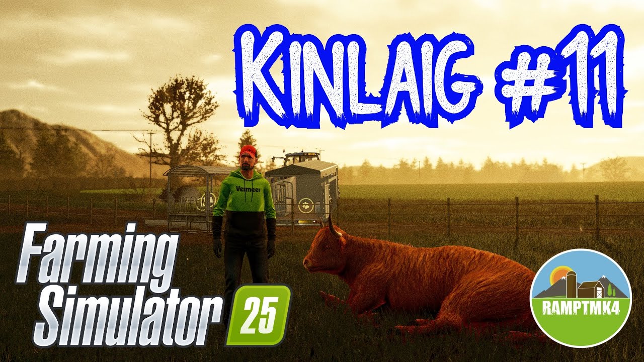 Кинлайг #11 Продажа скота Симулятор фермерства 25 Высокогорье Рыбалка Let's Play #fs25