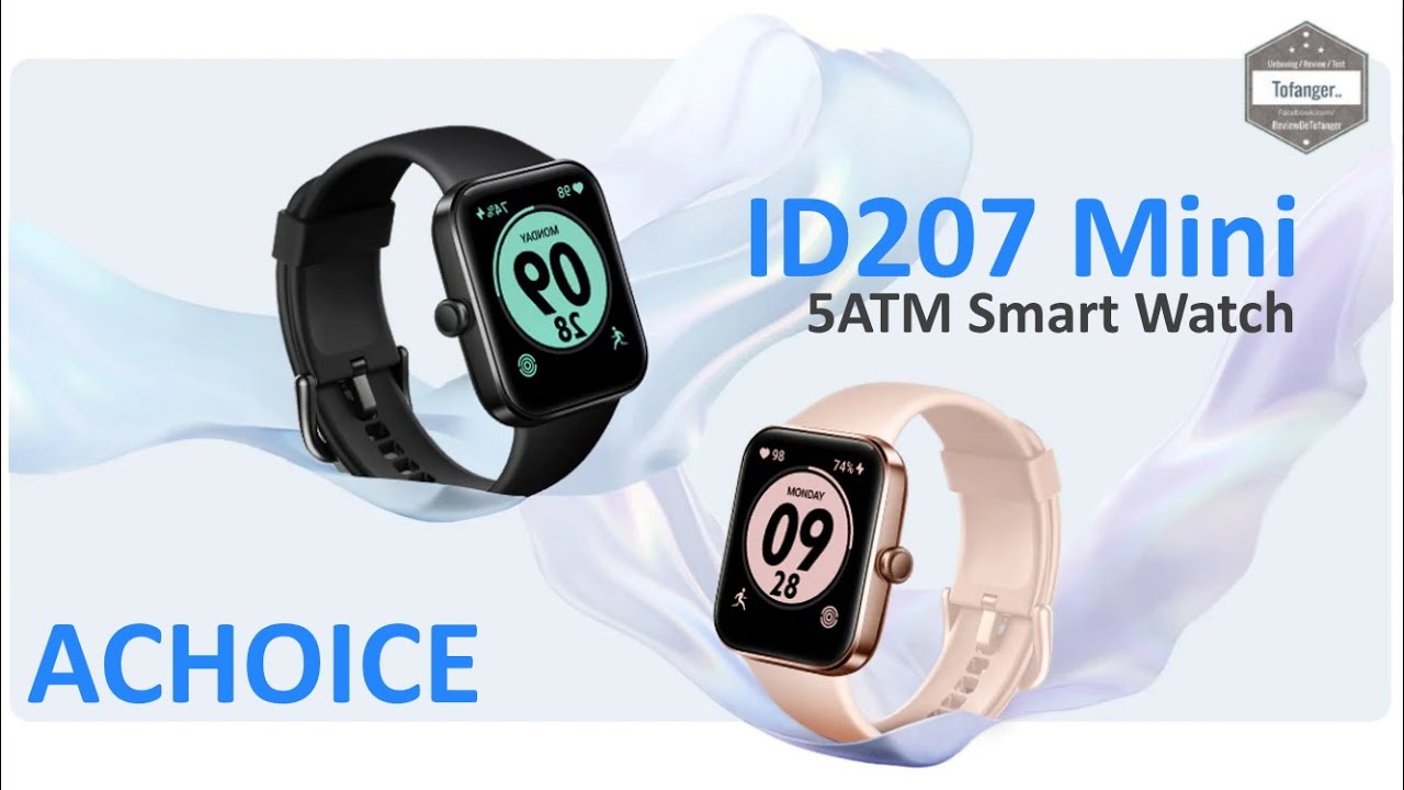 Смарт-часы Achoice 207 Mini - Подключенные часы 5ATM - VeryFit - Android/iOS - Смарт-часы ID207