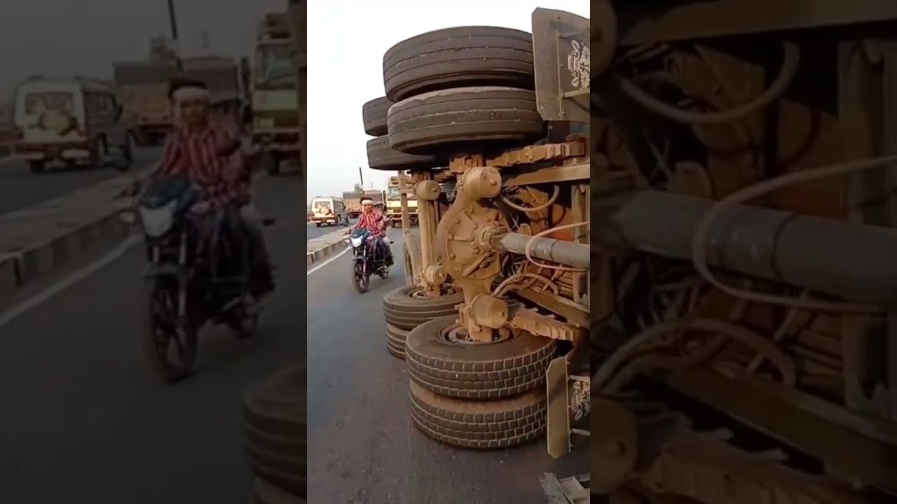 lorry accident thamilnadutovaranasi#youtubeshort#trending #viral #rewa @TelanganaBullodu-Official
