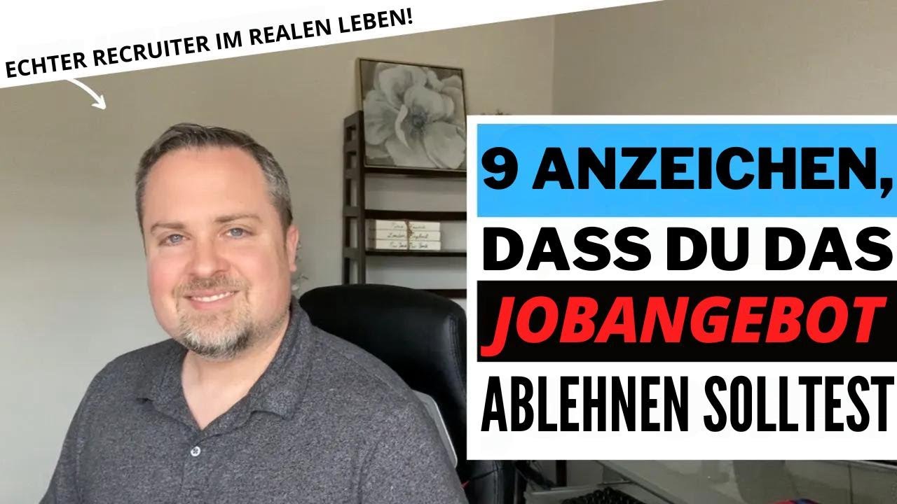 Jobangebote ablehnen? Daran erkennst du die Warnsignale!