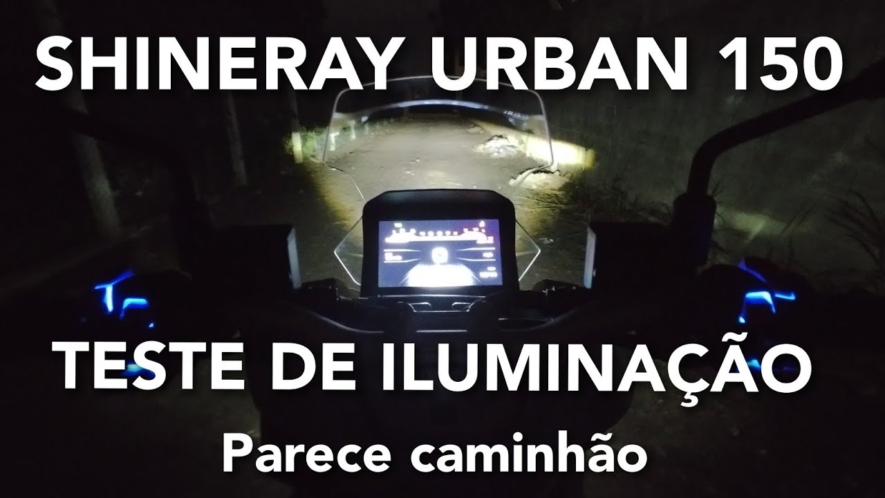 Shineray URBAN 150 EFI , teste noturno dos faróis/ teste de iluminação