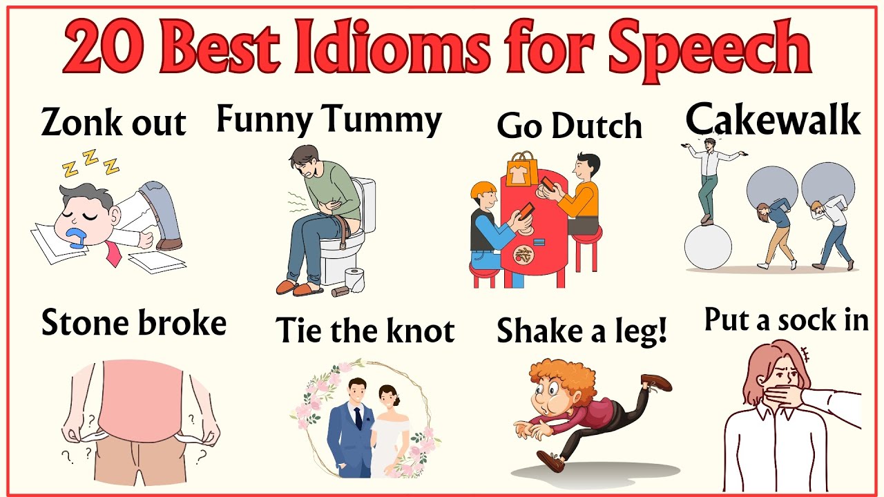 Lesson 44: Super Common IDIOMS: Crocodile tears, Funny Tummy, Zonk out, Shake a leg, Snow job etc