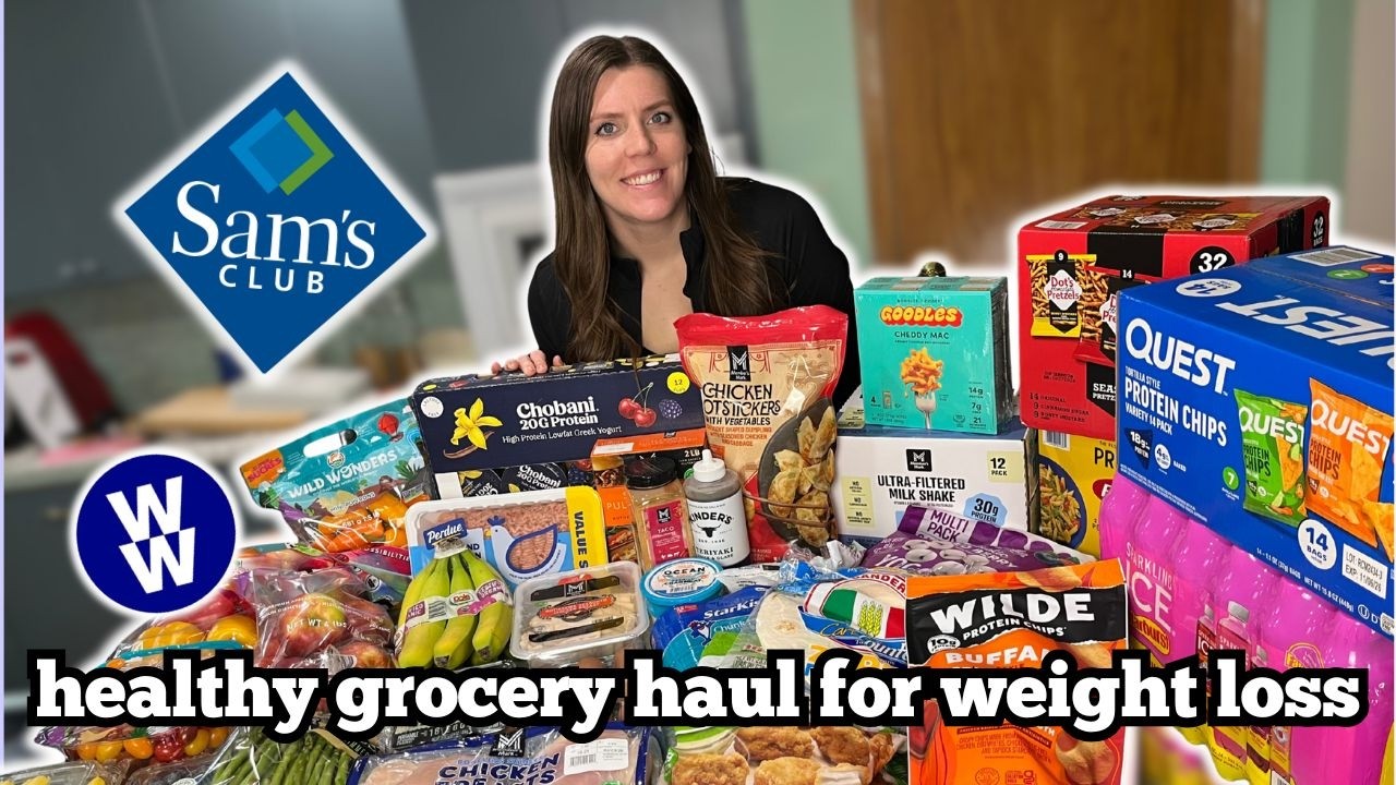 Huge Healthy Sam's Club Grocery Haul | WeightWatchers Points, Calories, Prices | Weight Loss Journey