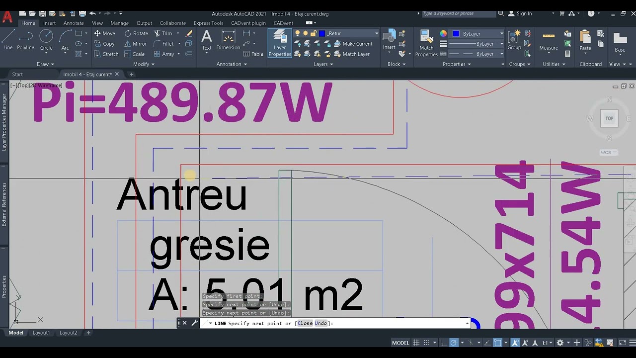 Incalziri I - Tutorial 04 - Exemplu de distributie conducte pe plan