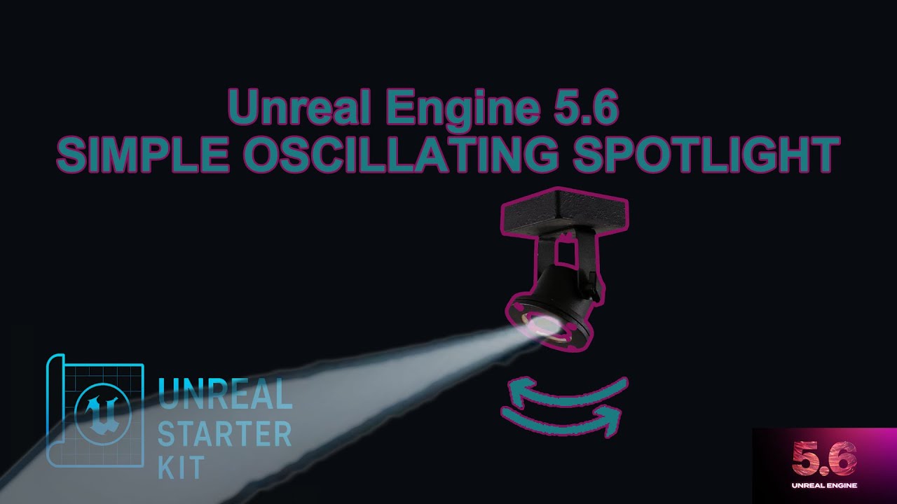 Unreal Engine 5.6 – Easy Oscillating Spotlight Blueprint Tutorial