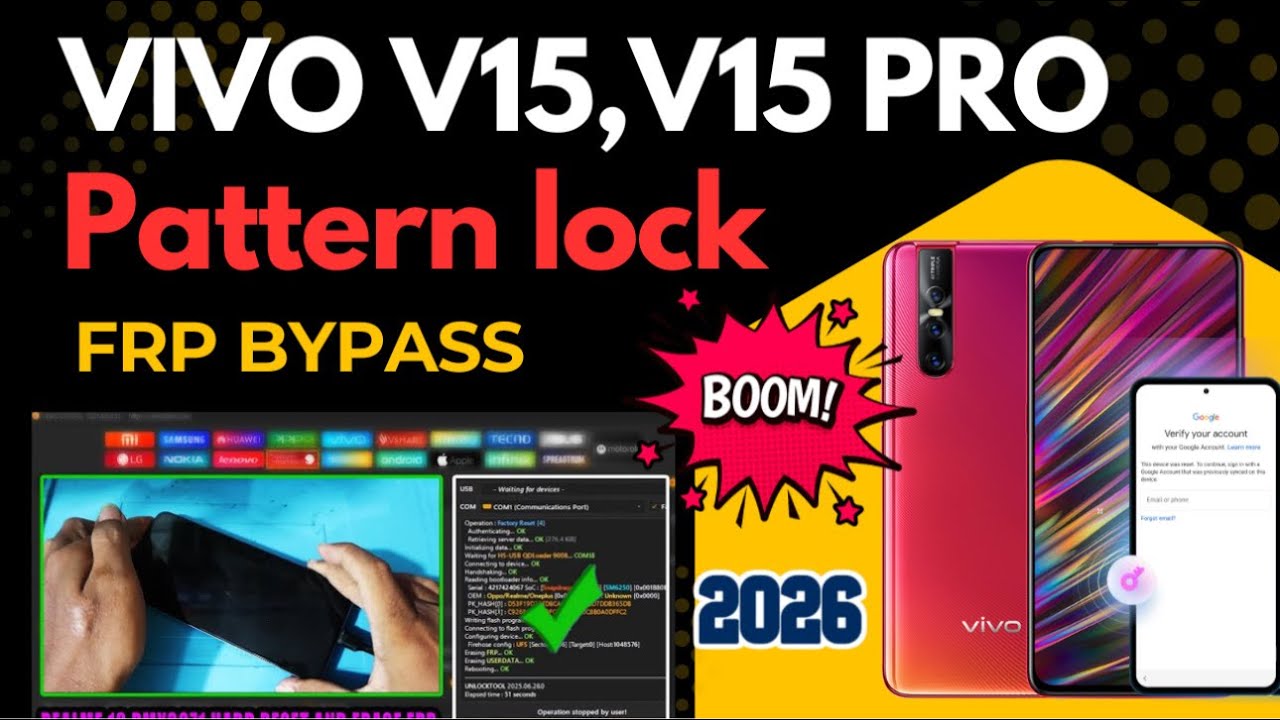 Vivo V15 Pattern Unlock 100% Working Unlock Tool 2026
