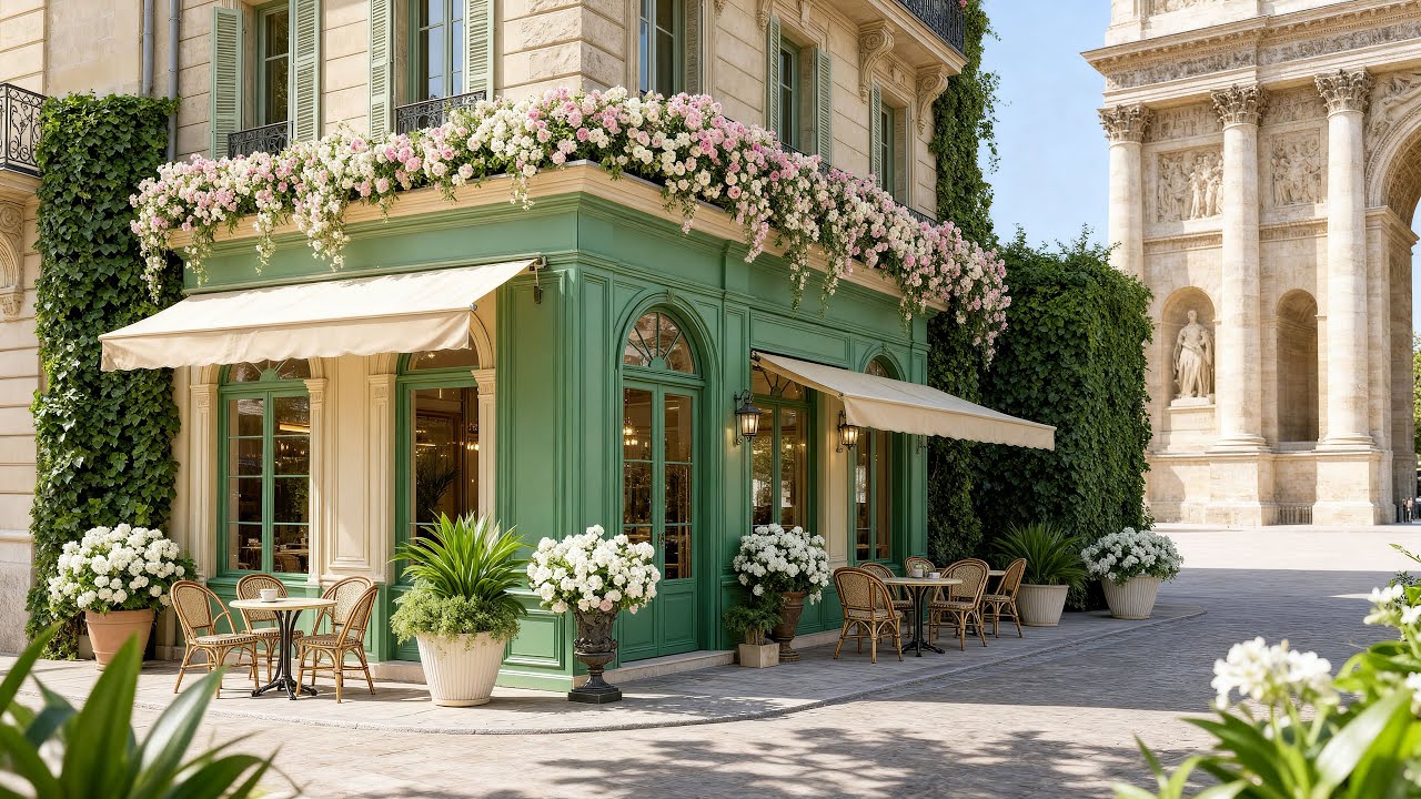 🎷 Springtime Cozy Café Jazz ☕🌿 | Warm & Relaxing Music for Focus, Chill & Productivity 🌸📖