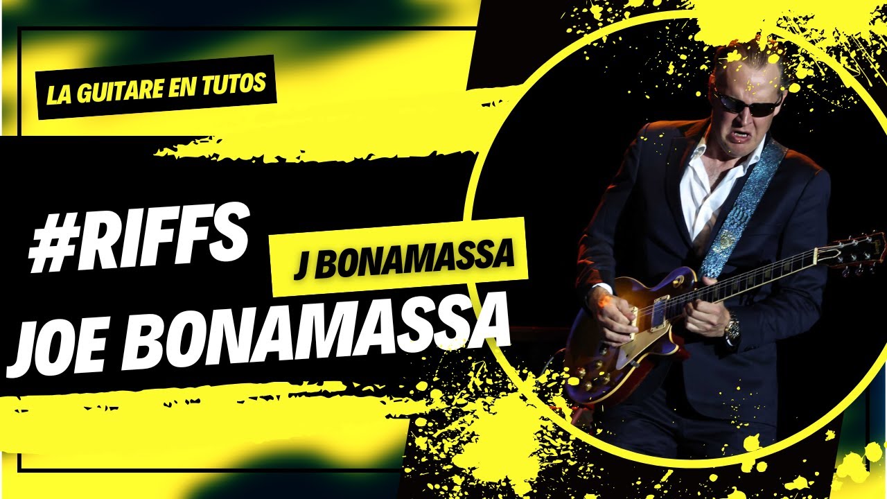 LA GUITARE EN TUTOS - RIFF A LA JOE BONAMASSA -  Ralenti et BackingTrack dans la vidéo
