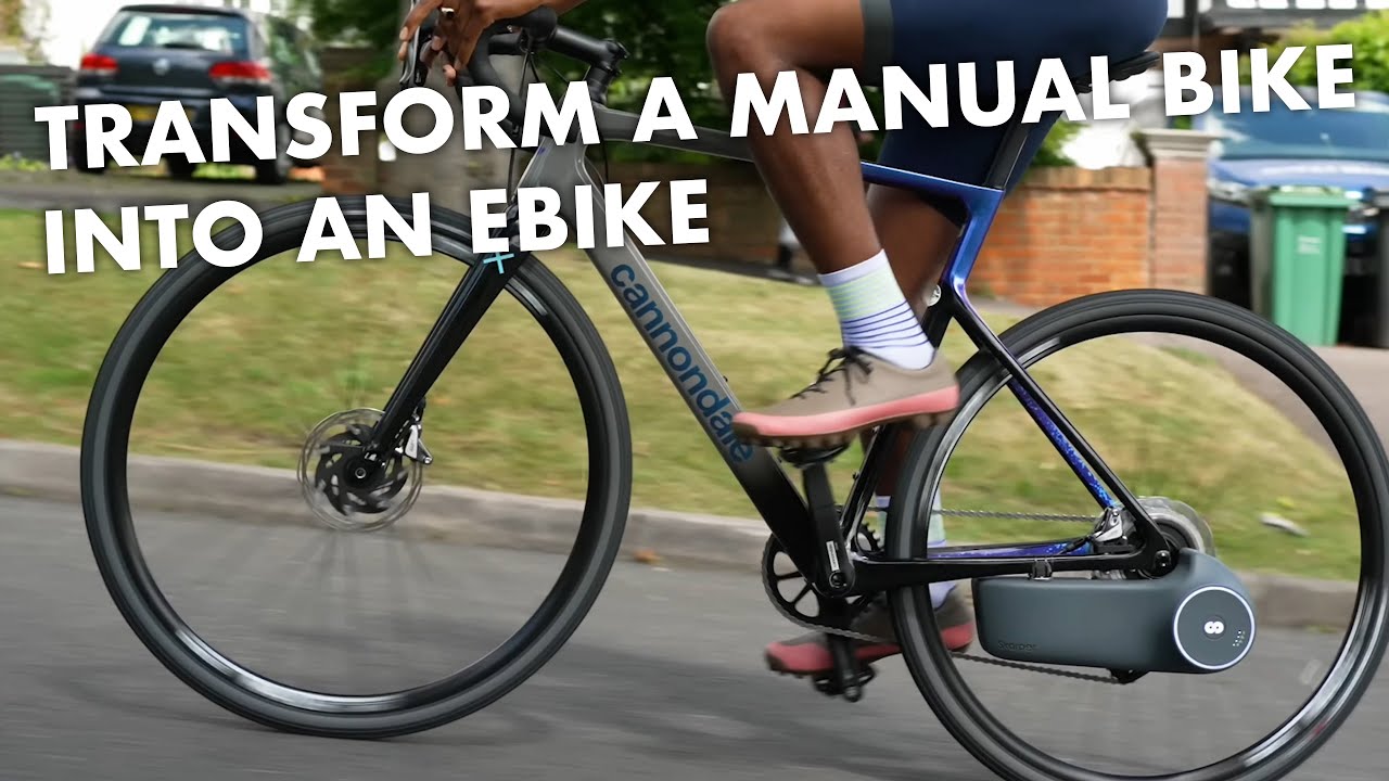 This attachment converts your manual bike into an eBike
