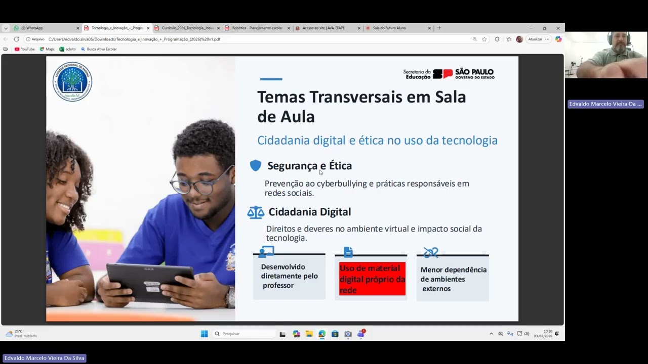 Orientações 2026 – Tecnologia e Inovação, Programação e Robótica - (URE GRUSUL)