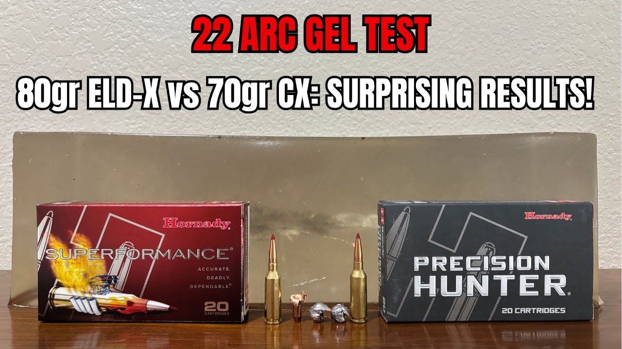 22 ARC Gel Test: Hornady's New ELD-X & CX Loads Tested!