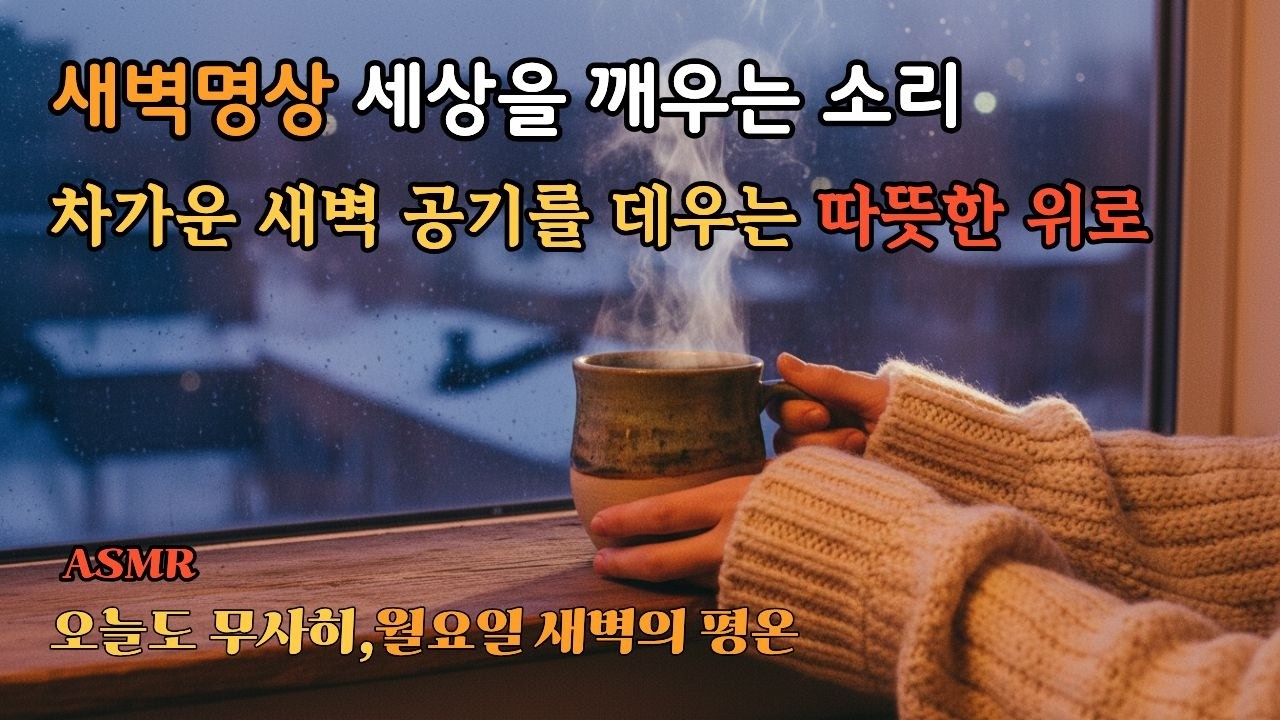 새벽명상 | 겨울 월요일, 머릿속을 비우는 시간 | 차가운 아침, 뜨거운 당신의 하루를 응원하며  | 오늘도 무사히, 월요일 새벽의 평온