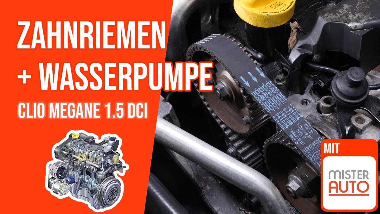 Zahnriemenwechsel mit Wasserpumpe Clio Megane 1.5 dCi 🚗