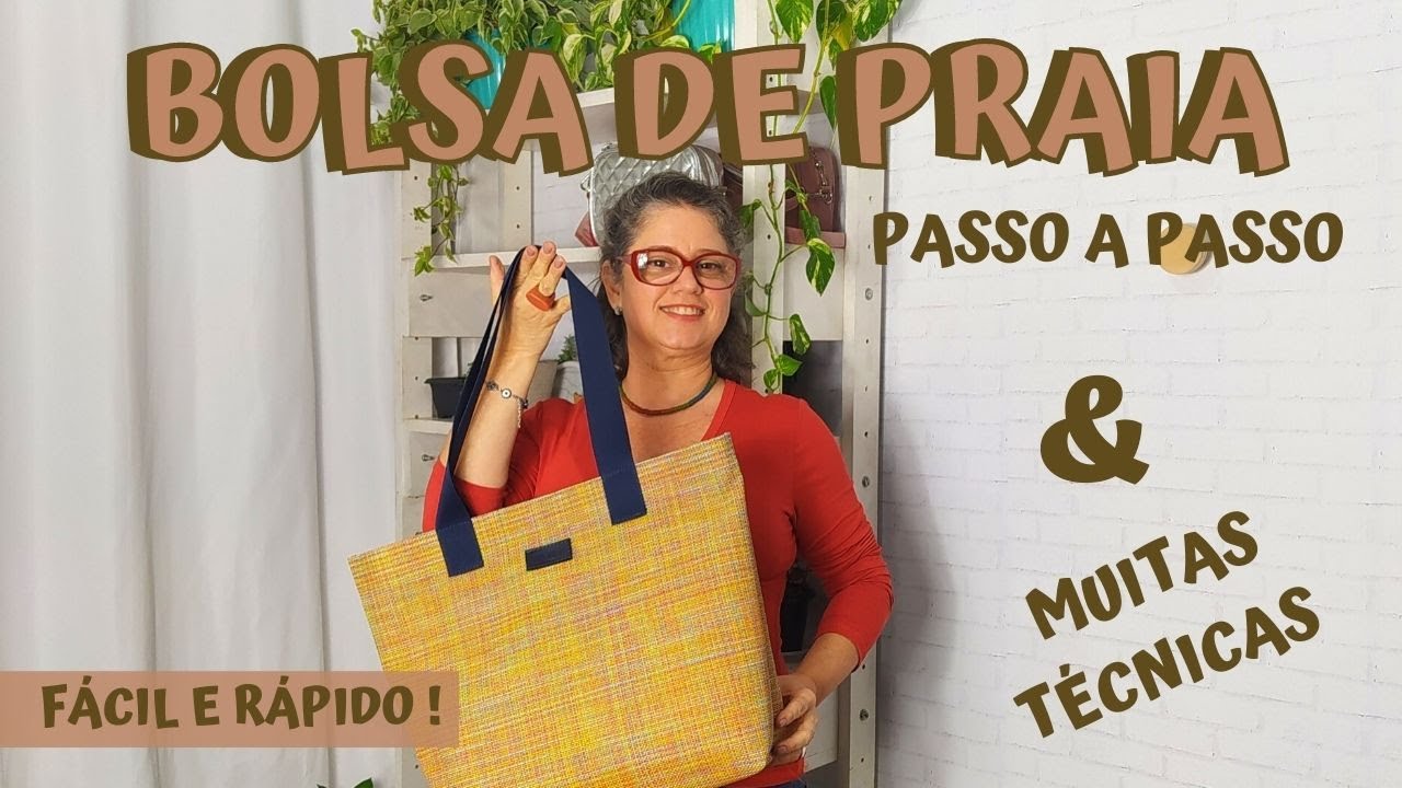 COMO FAZER UMA BOLSA DE PRAIA FÁCIL E RÁPIDA | Passo a Passo