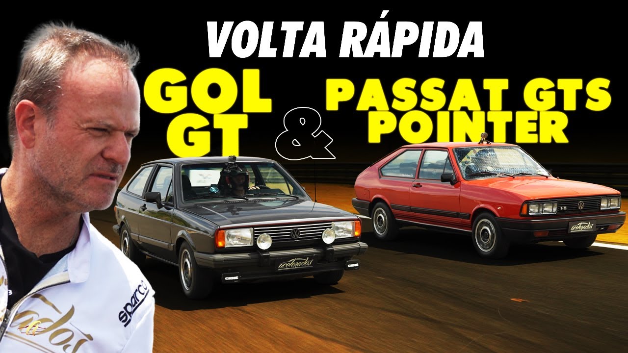 VW PASSAT GTS POINTER E GOL GT NA VOLTA RÁPIDA! Rubinho PISA FUNDO nos esportivos dos anos 80!