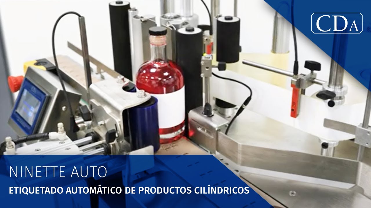 Etiquetadora Semiautomática Ninette Auto | Etiquetado Automático de Productos Cilíndricos | CDA