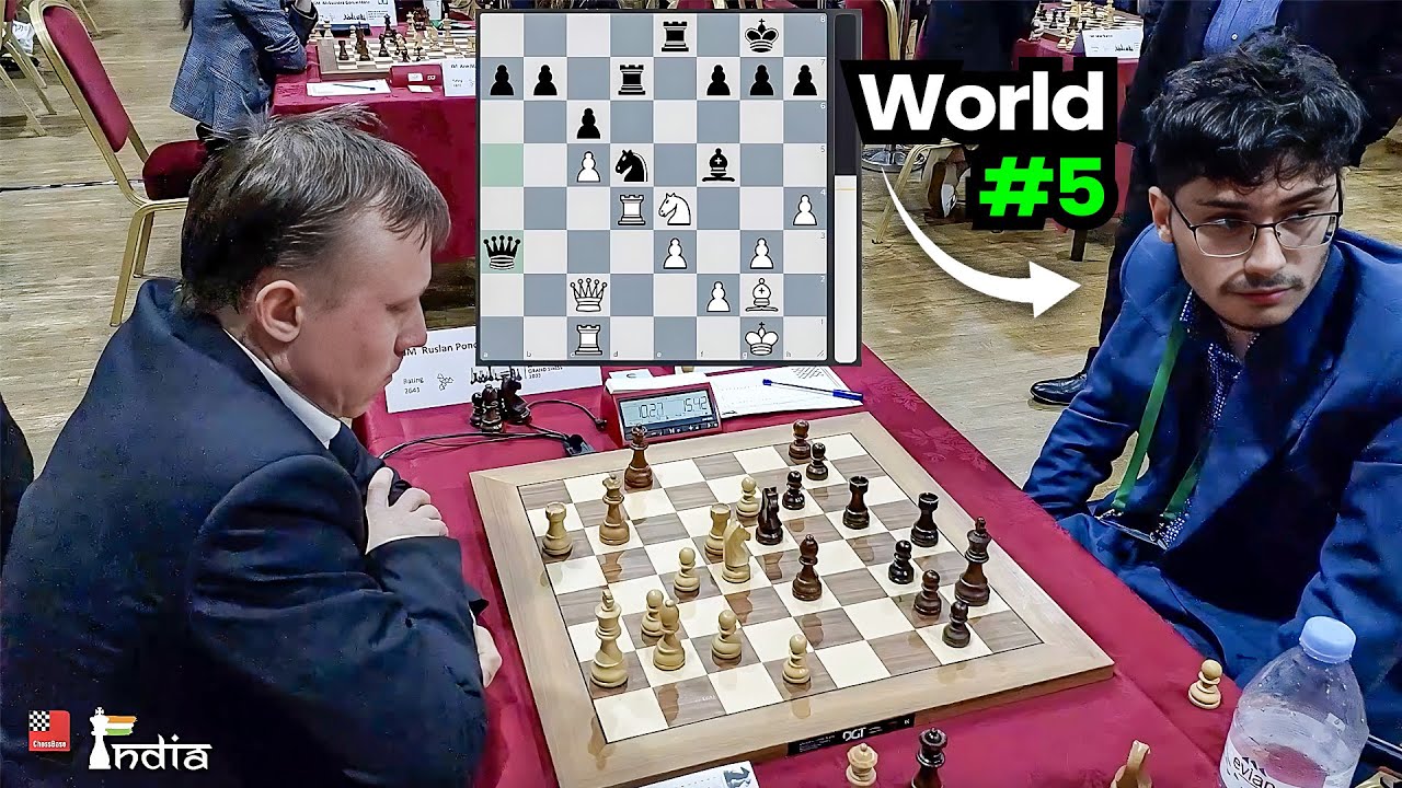 World No. 5 Alireza Firouzja vs. Ruslan Ponomariov | FIDE Grand Swiss 2023