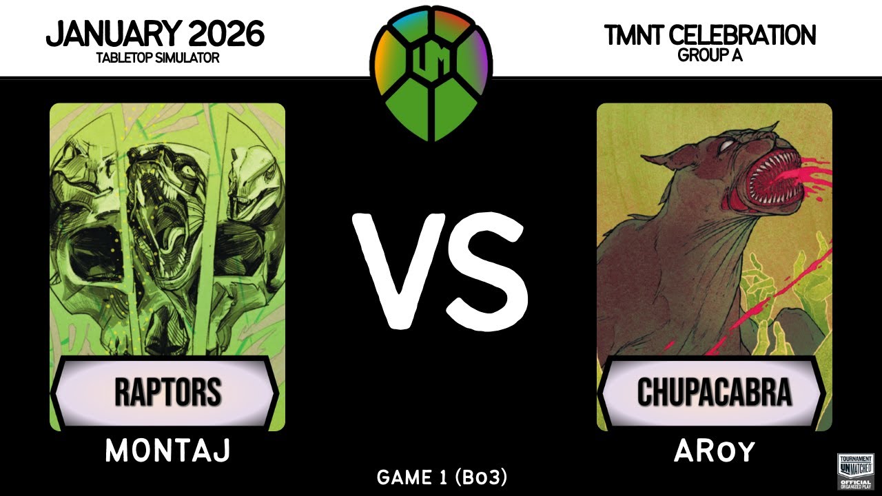 Raptors (Montaj) vs Chupacabra (ARoy) │ Restoration Games  - TMNT Celebration │Game 1