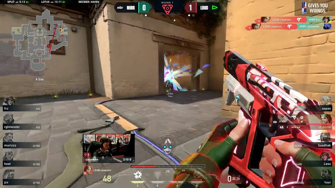 LOUD Cauanzin ACE clutch in pistol round vs MIBR | VCT Americas