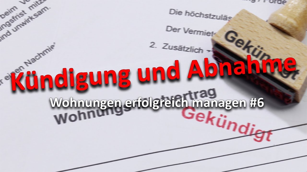 Dein Mieter kündigt - was tun? Wohnungen erfolgreich managen #6